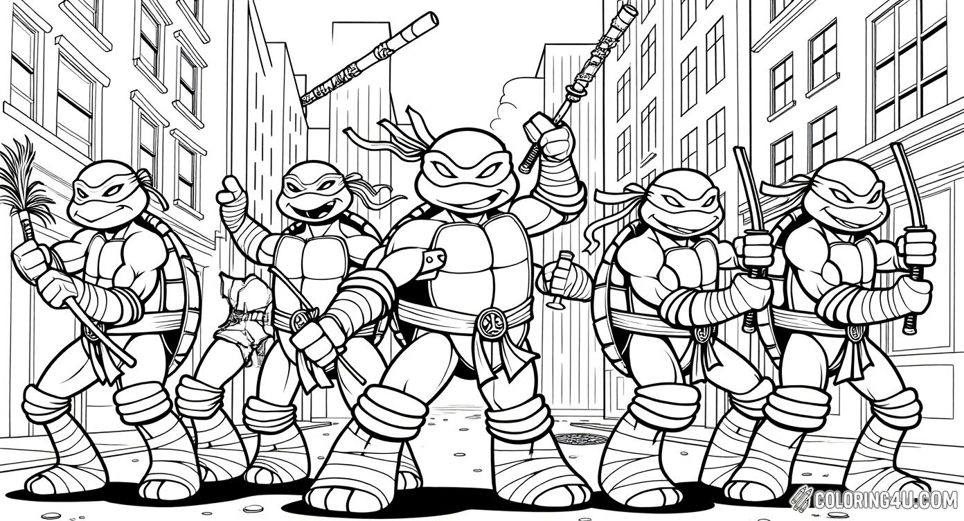 Ninja Turtles Ready For City Battle