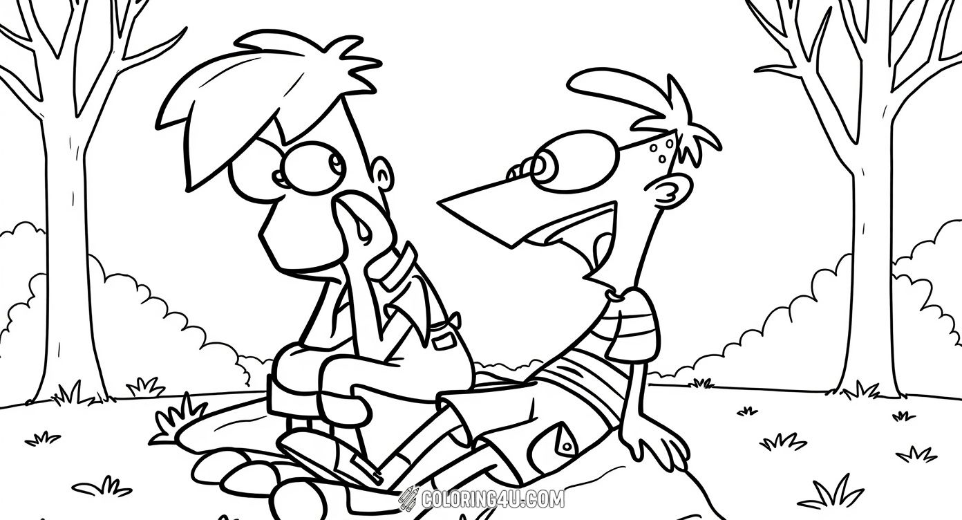 Phineas Ferb Creative Brothers Relaxing Outdoor