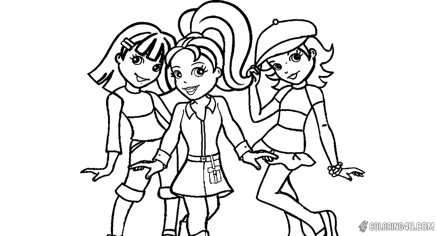 Polly Pocket Three Friends Posing