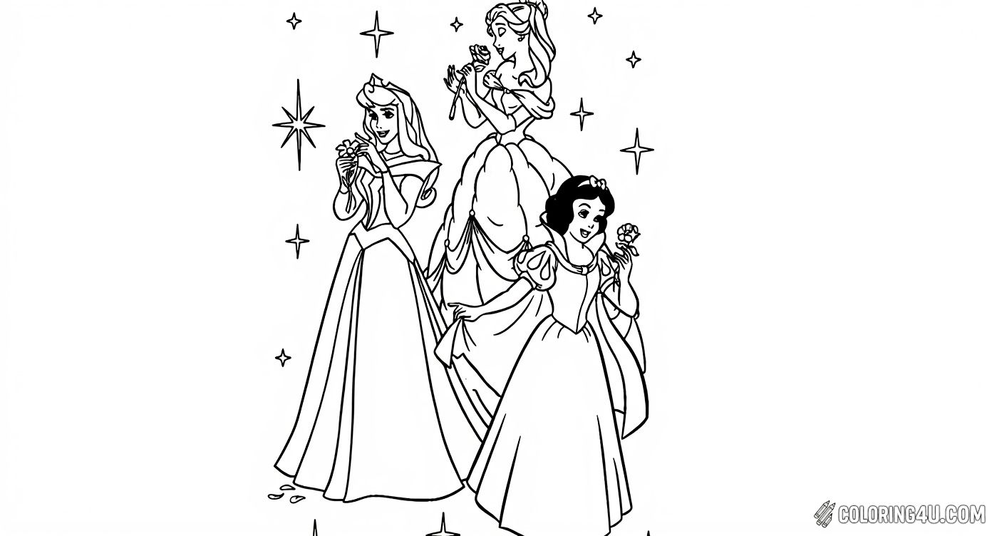 Classic Disney Princesses Beauty And The Beast Snow White
