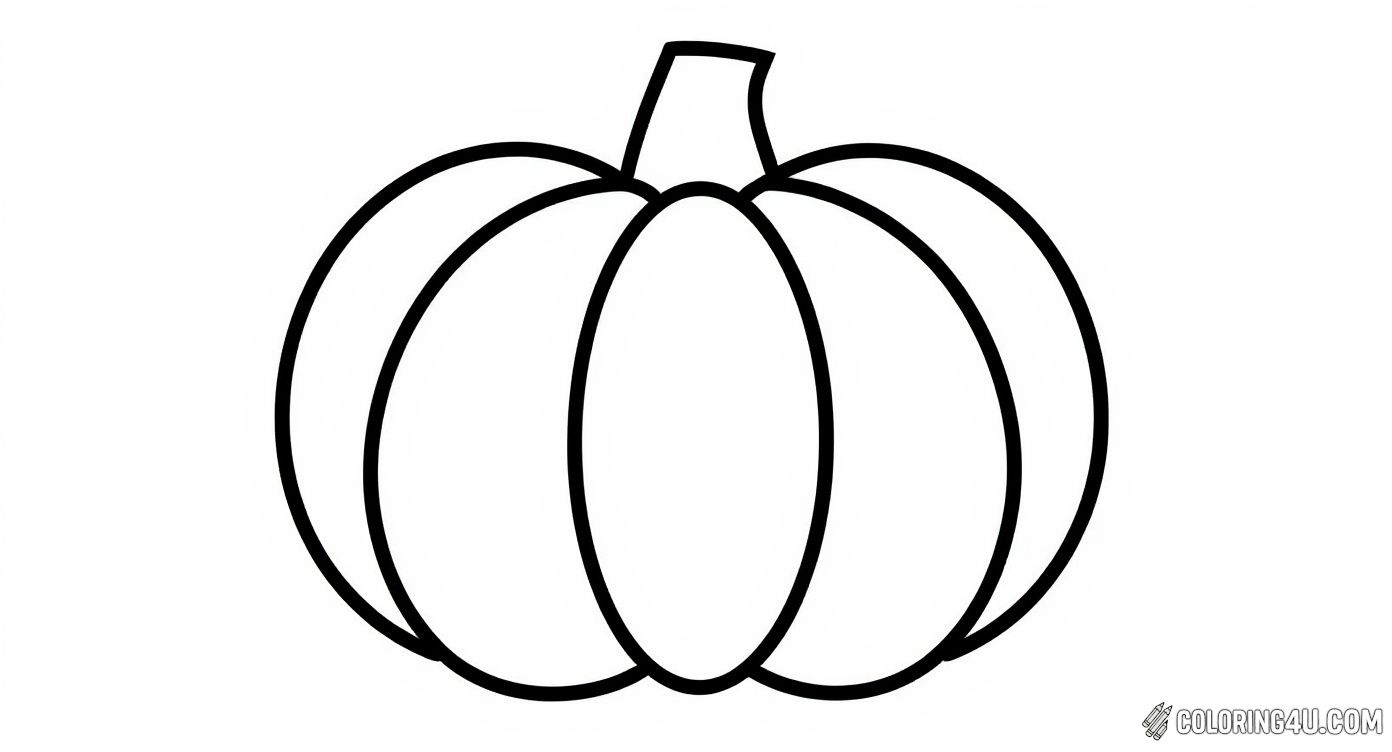 Basic Pumpkin Outline For Kids