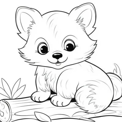 Printable coloring page of Thumb from the Red Panda category.