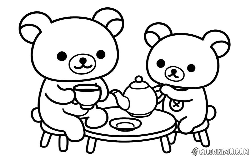 Rilakkuma And Korilakkuma Sharing Tea