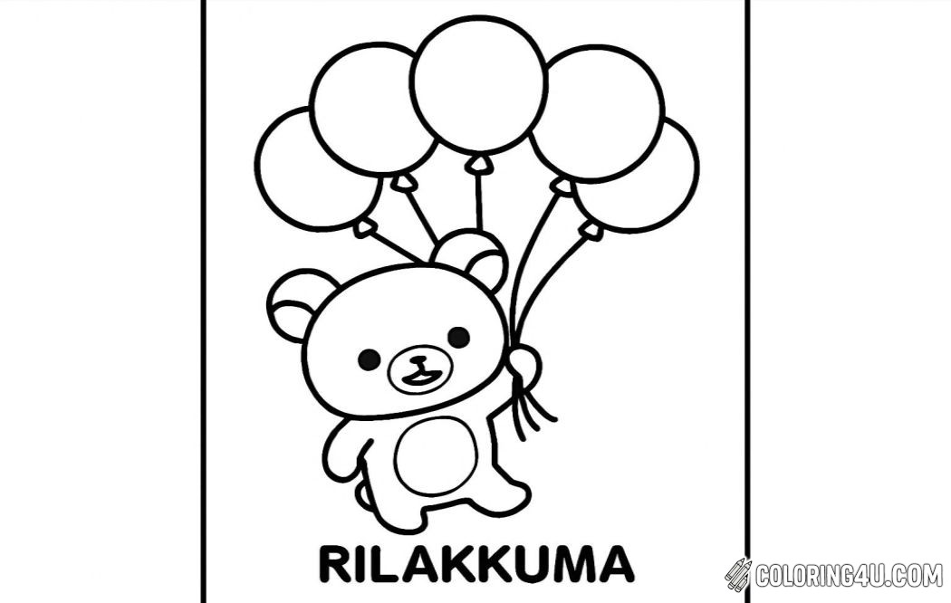 Rilakkuma Playing With Balloons