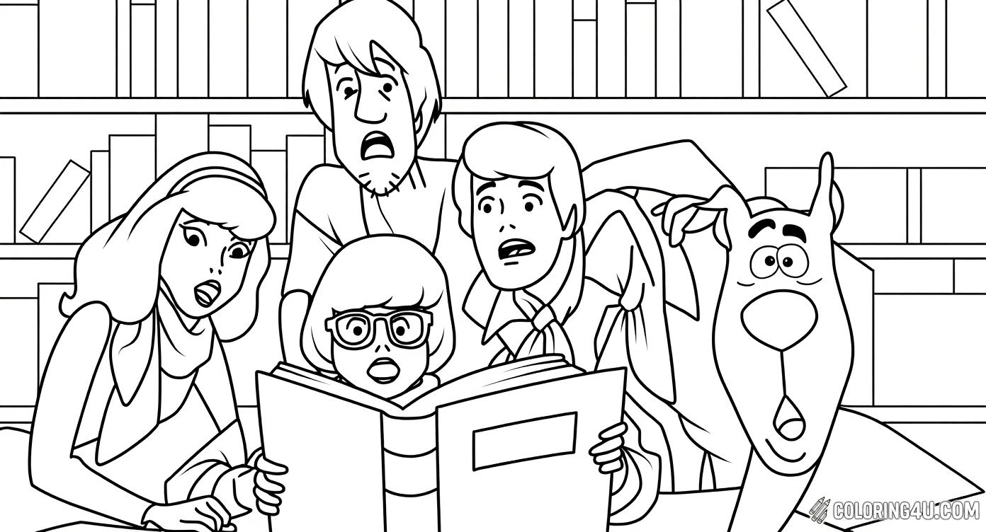 Scooby Doo Gang Reading Surprised Expression