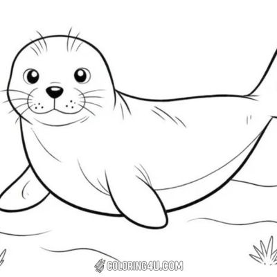 Printable coloring page of Thumb from the Seal category.