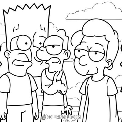 Printable coloring page of Thumb from the Simpsons category.