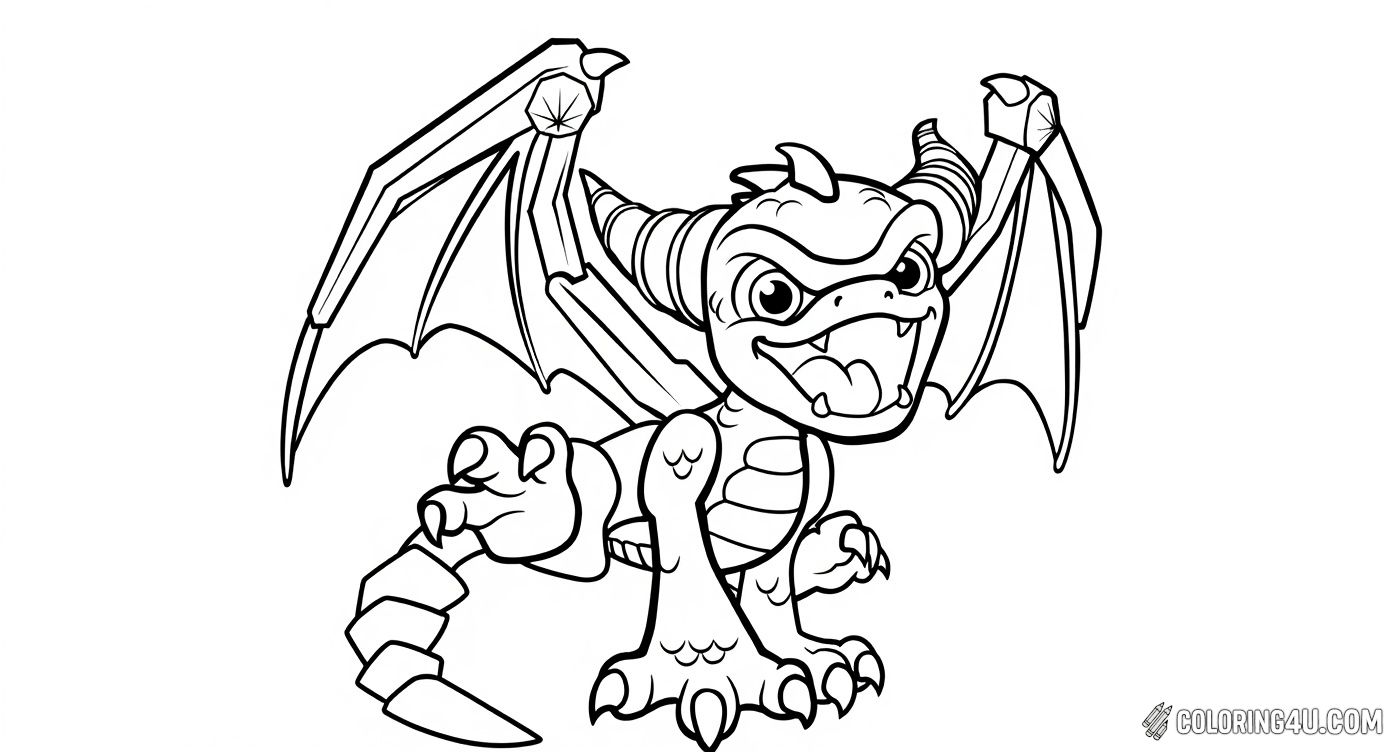 Skylanders Academy Spyro Coloring Page