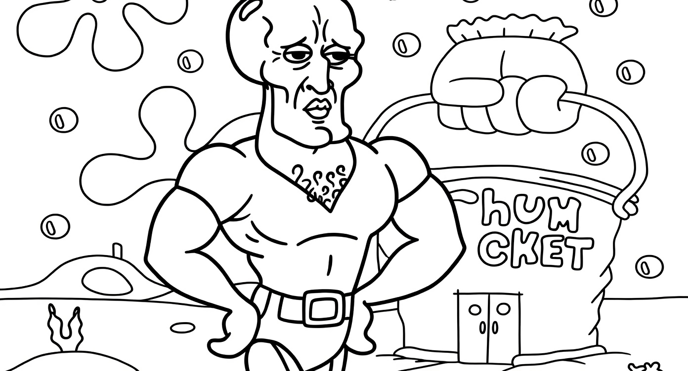 Handsome Squidward Posing Proudly