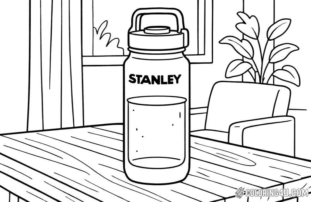 Stanley Water Bottle On Table