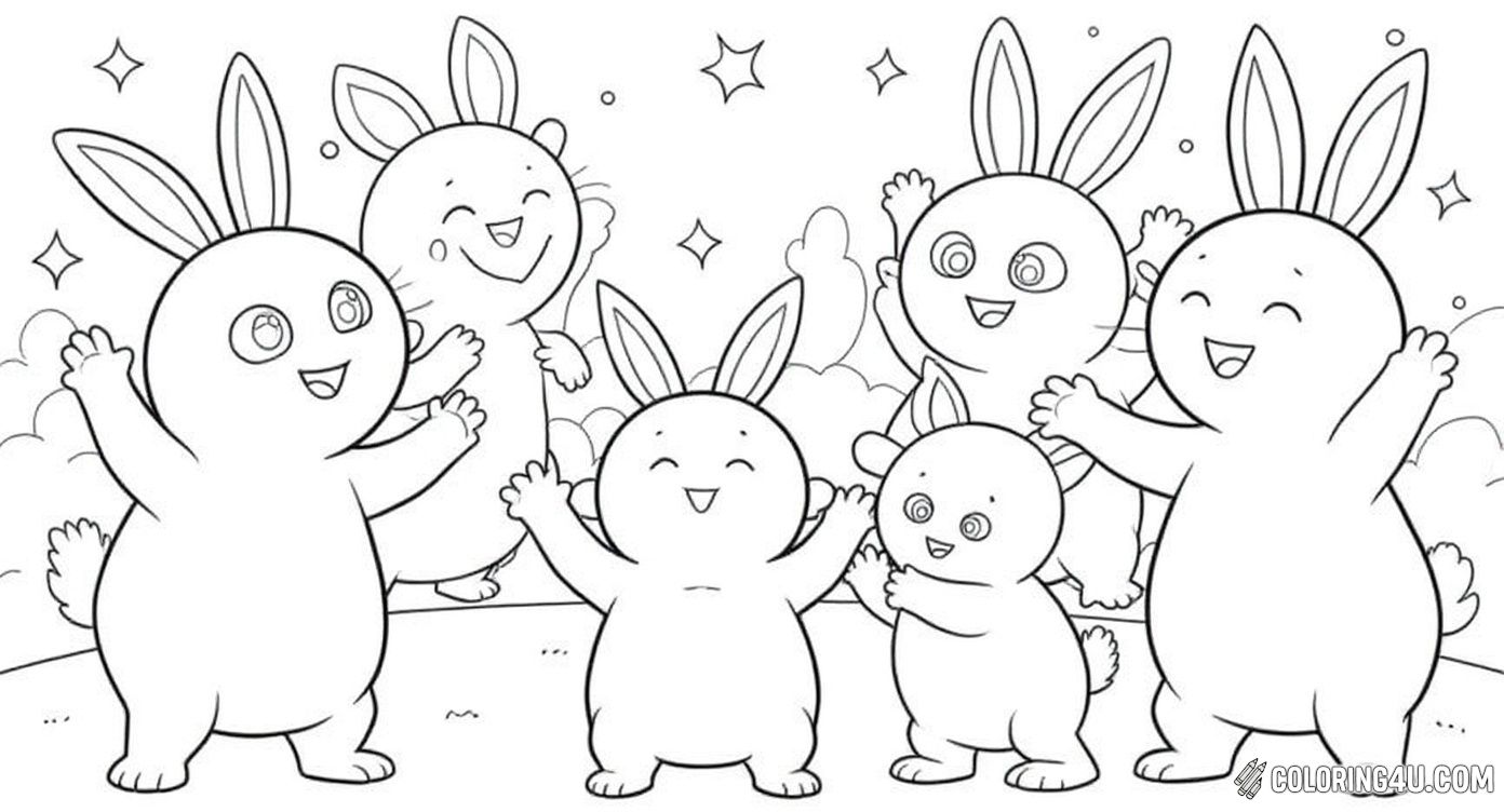 Sunny Bunnies Happy Group Celebration