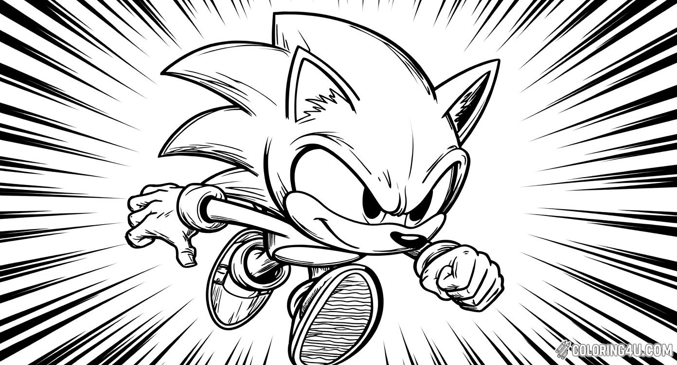Super Sonic Running At Full Speed