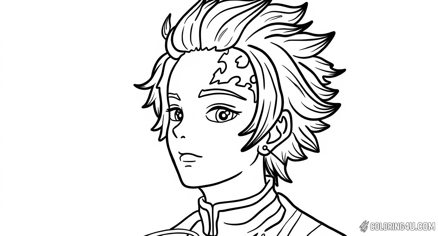 Tanjiro Kamado With Flaming Hair