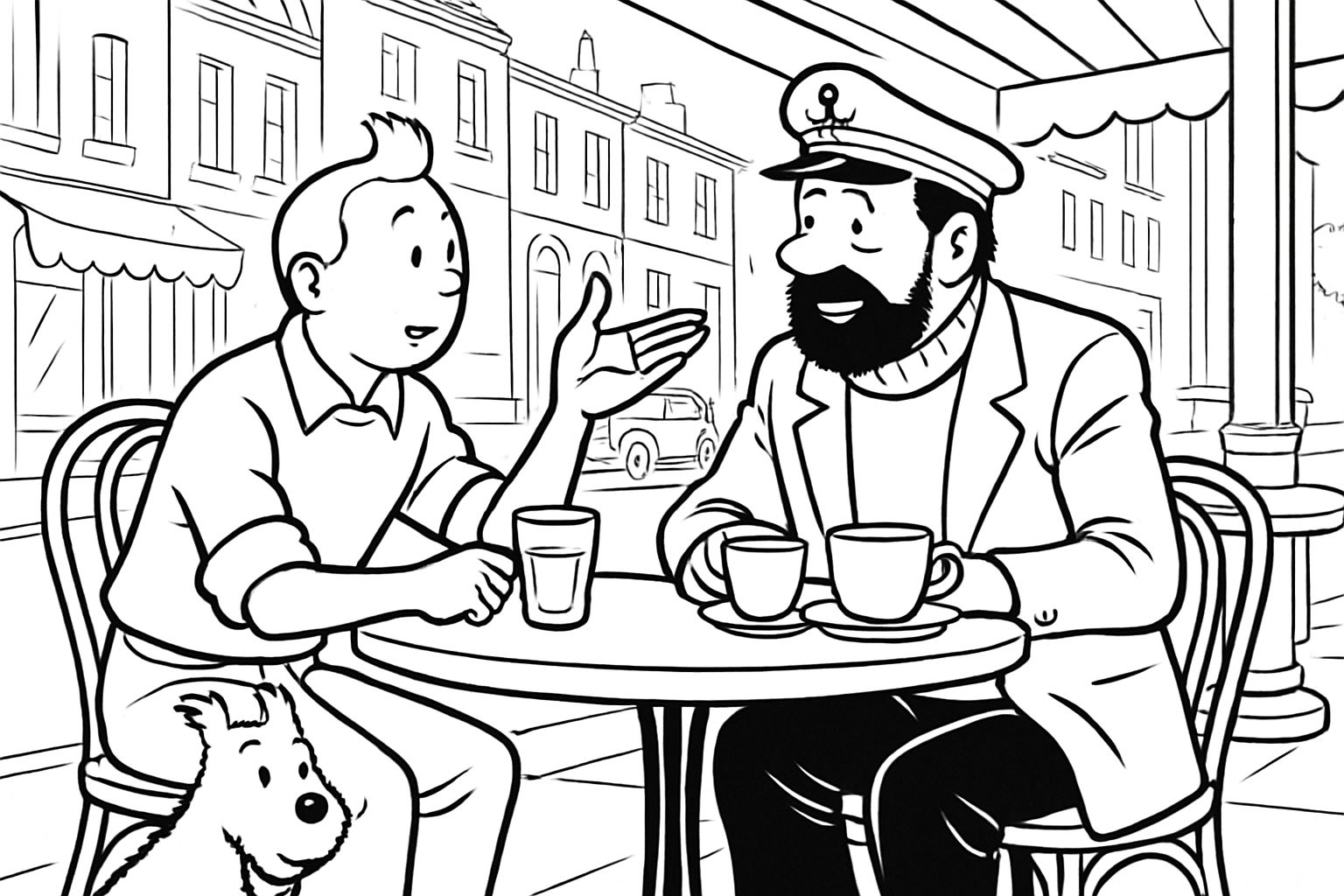 Tintin And Captain Haddock Talking