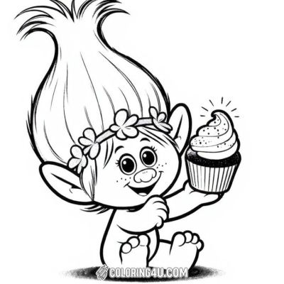 Printable coloring page of Thumb from the Trolls category.