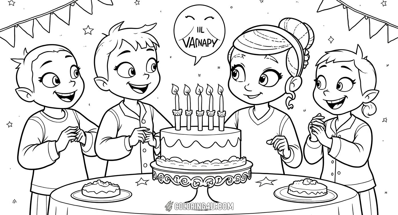 Join Vampirina and her two friends in their fun and cozy pajamas as they share a lively moment together. This delightful coloring page captures a joyful sleepover scene filled with friendship and smiles, perfect for kids to color and imagine their own pajama party adventures.