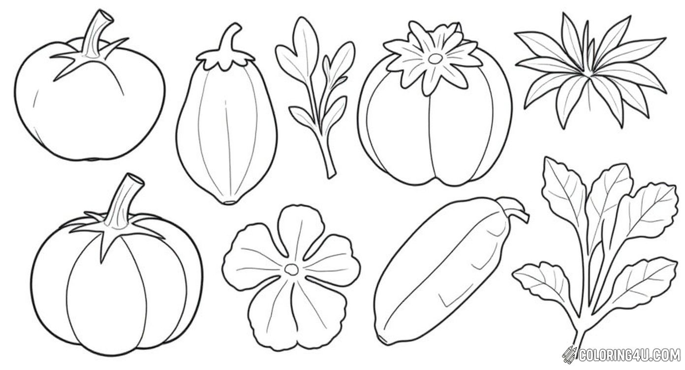 Vegetables Keep You Healthy Coloring Page