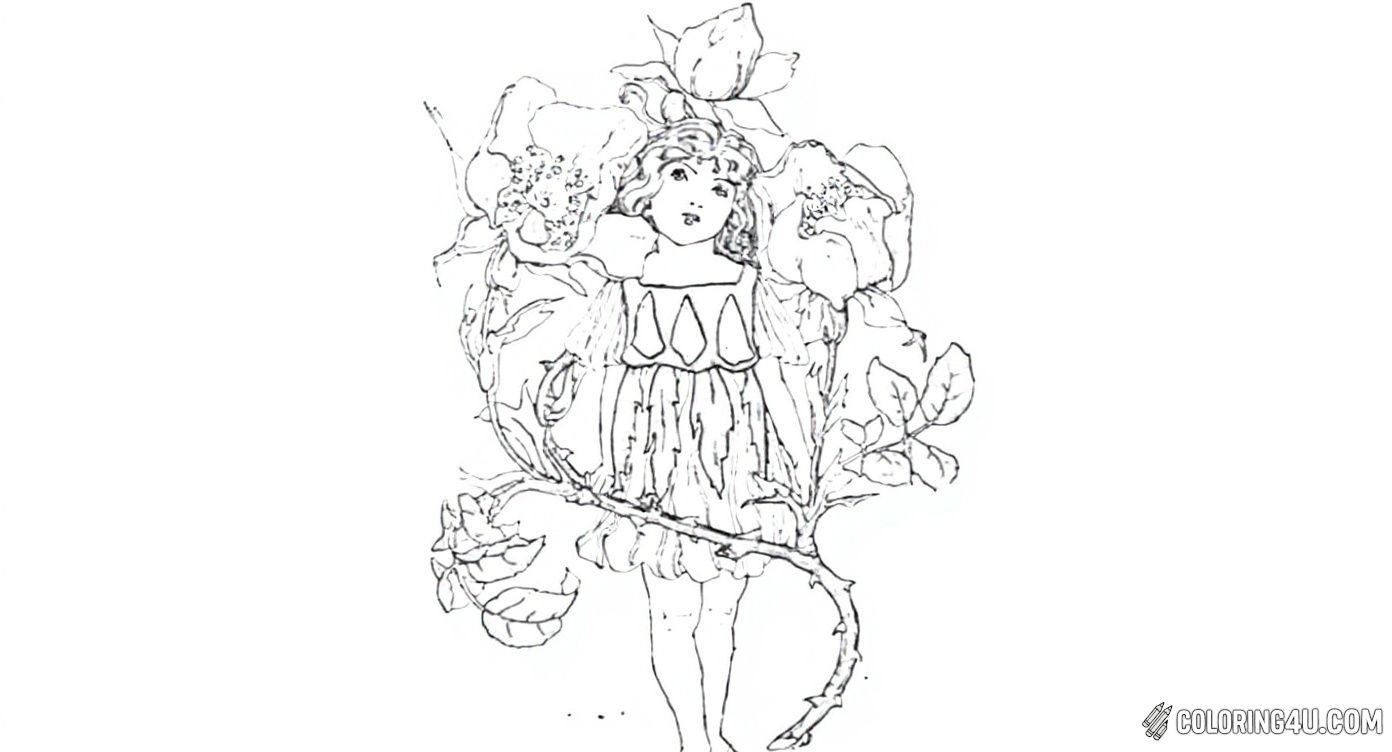 Vintage Flower Child Girl With Flowers