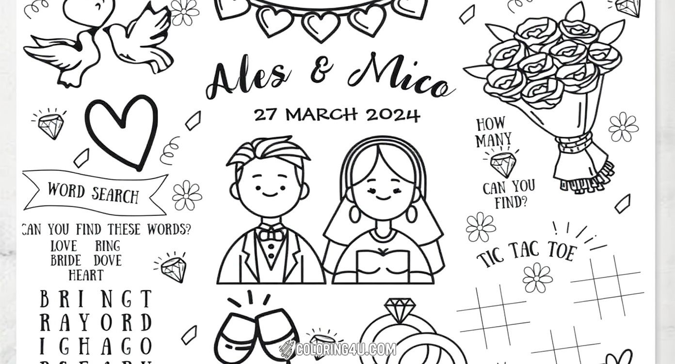 Wedding Word Search And Fun Activities