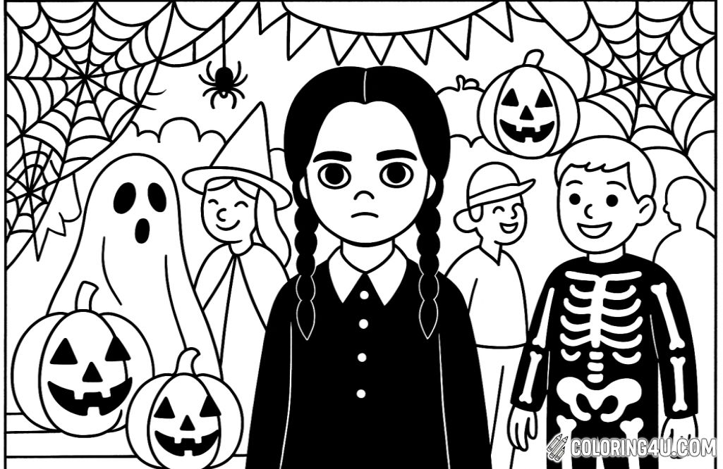 Wednesday Addams Halloween Costume Party