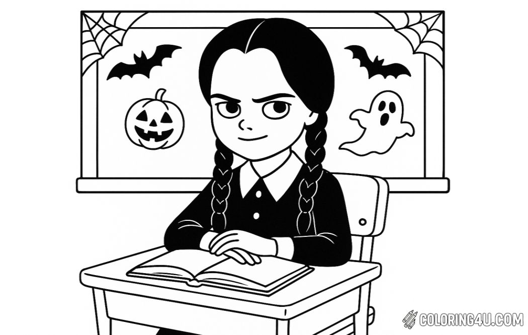 Wednesday Addams School Scene