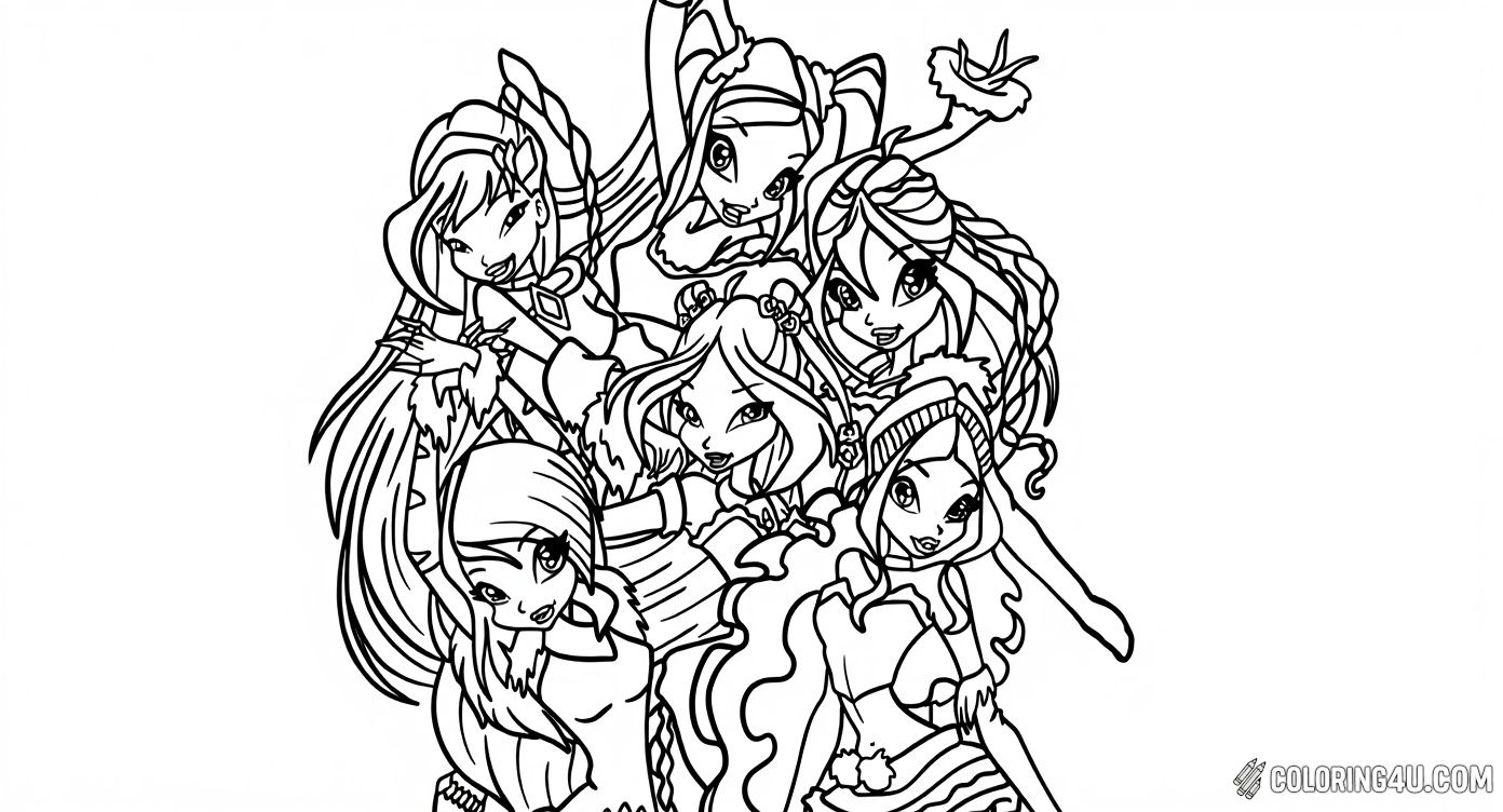 Winx Club Girls Group Posing
