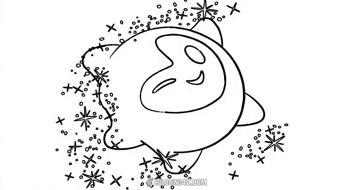 Color this adorable Cosmic Wishing Star from Disney's Wish as it twinkles among magical sparkles! This playful star invites children to add a burst of color and enjoy a journey of imagination and dreams.