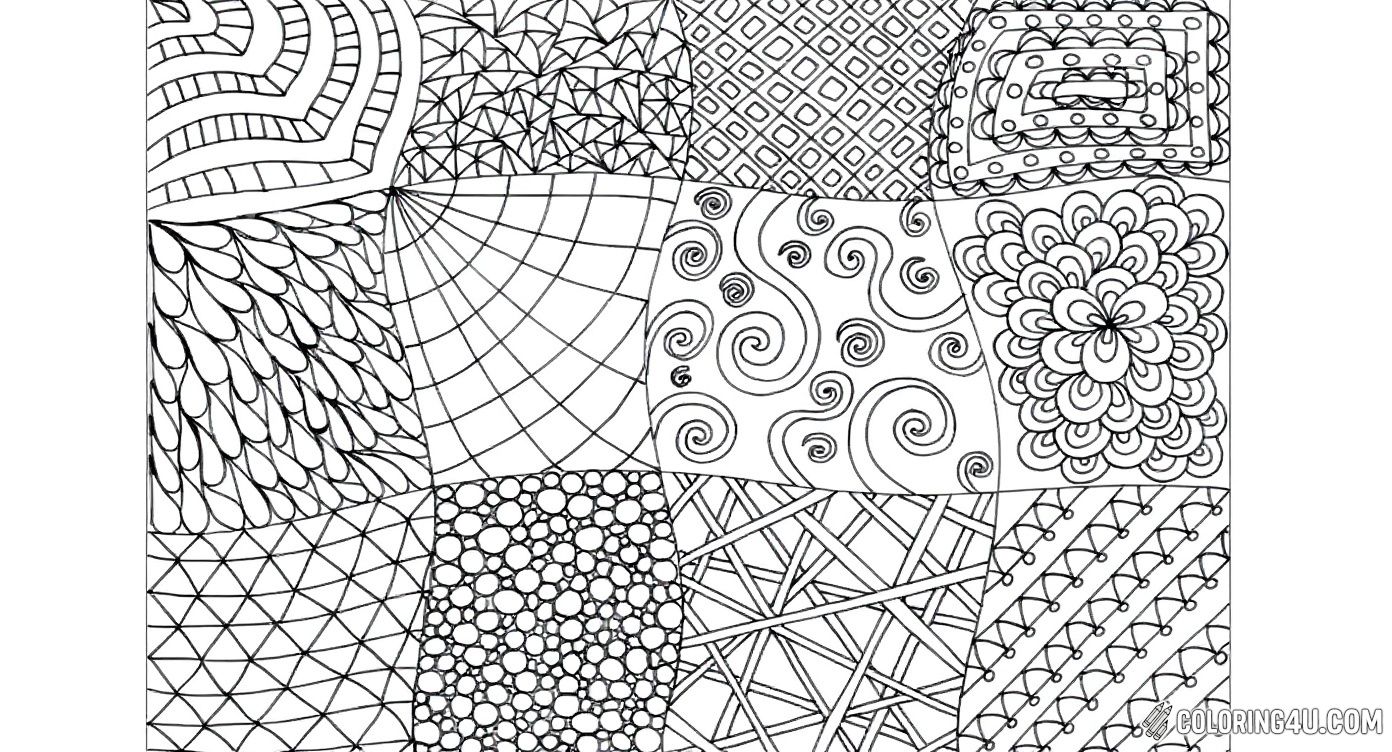 Zentangle Patchwork Patterns Quilt Design