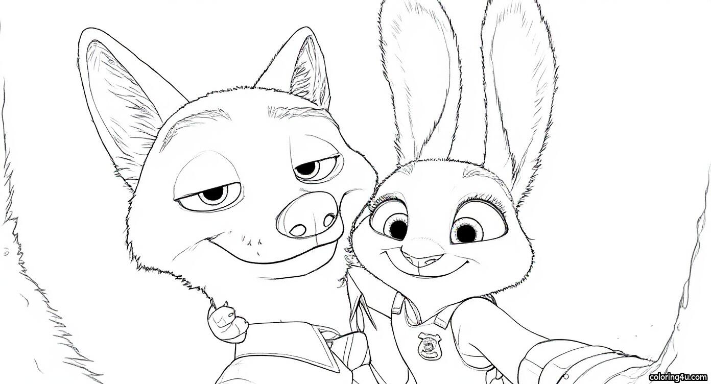 Zootopia Coloring Pages Free Printable