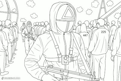 Squid Game Coloring Pages