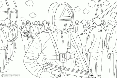 Squid Game Coloring Pages